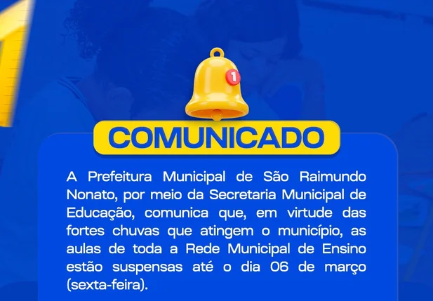 Suspensão das aulas em São Raimundo Nonato