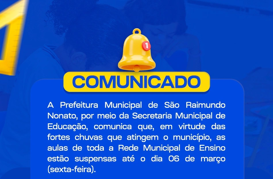 Suspensão das aulas em São Raimundo Nonato