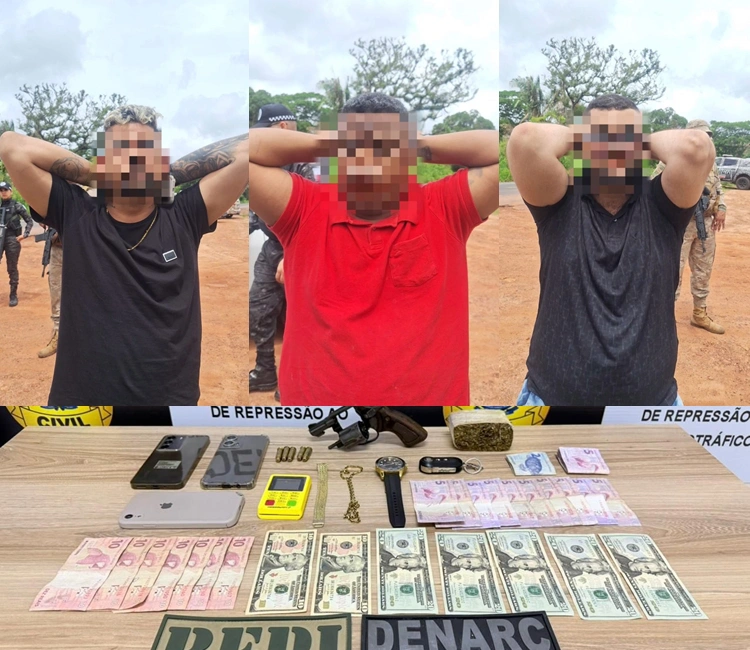 Trio suspeito de furtos em carros de luxo é preso