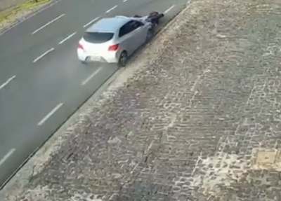 Vídeo mostra acidente que deixou motociclista morto na Avenida Frei Serafim em Teresina