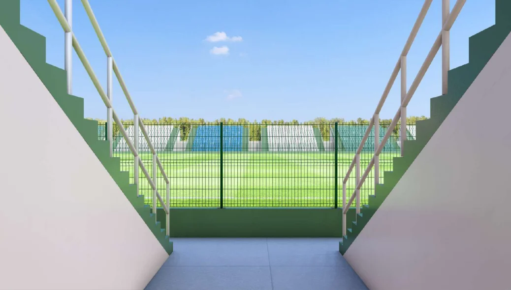 Visão dos torcedores ao entrar no estádio