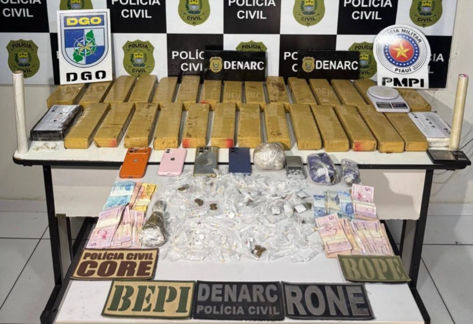 Apreensão de drogas pelo DENARC