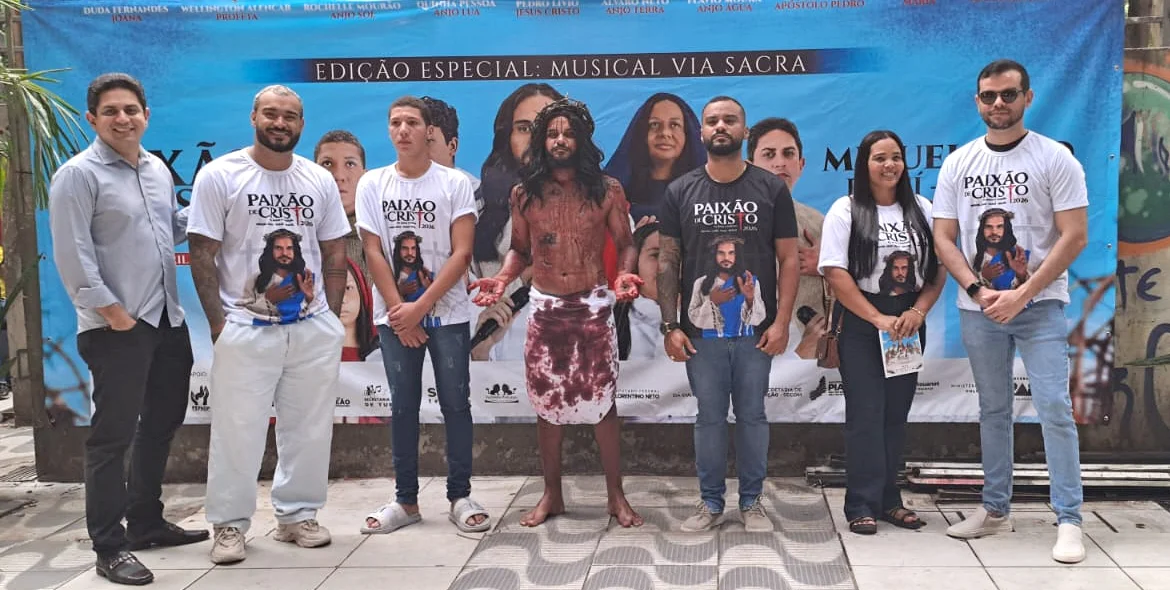 Atores e produção da Paixão de Cristo de Miguel Leão