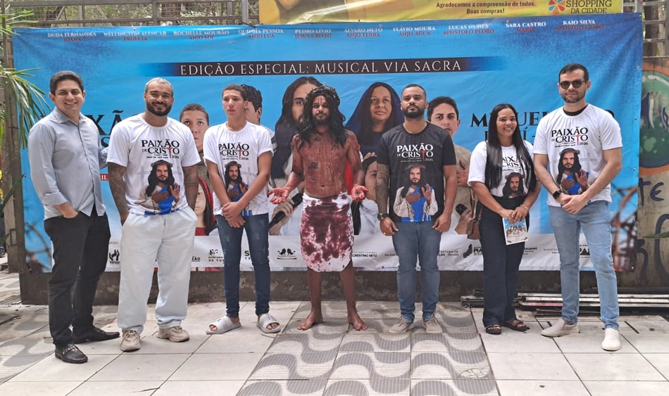 Atores e produção da Paixão de Cristo de Miguel Leão