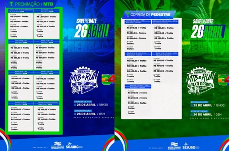 Baixa Grande do Ribeiro anuncia premiação do Desafio MTB & RUN