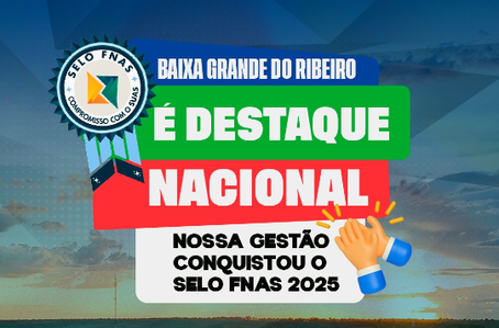 Baixa Grande do Ribeiro conquista Selo FNAS 2025