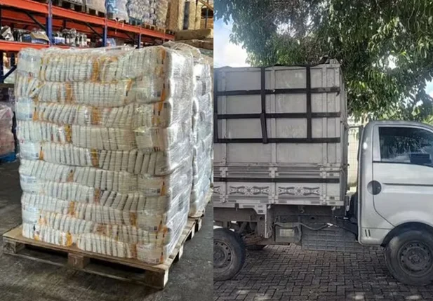 Carga furtada/ Caminhão usado para o transporte
