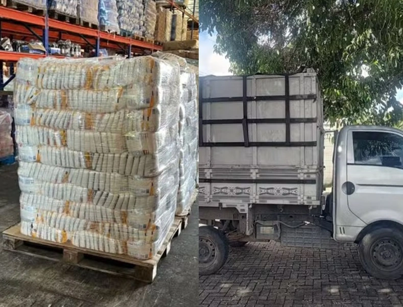 Carga furtada/ Caminhão usado para o transporte