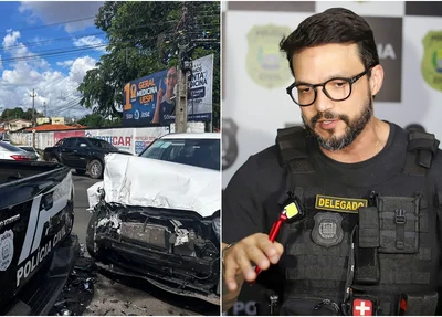 Delegado Eduardo Aquino fica ferido após acidente com viatura em Teresina