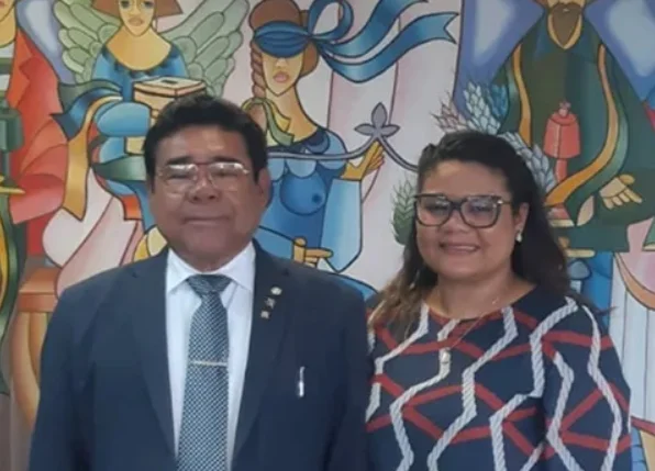 Desembargador José James e a filha Lia Rachel