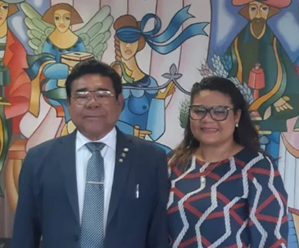 Desembargador José James e a filha Lia Rachel