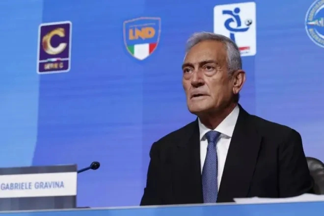 Ex-Presidente da Federação Italiana de Futebol, Gabriele Gravina