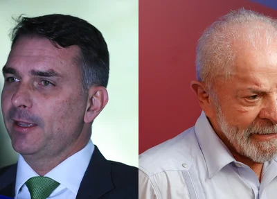 Flávio Bolsonaro e Lula