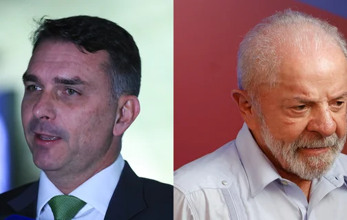 Flávio Bolsonaro e Lula
