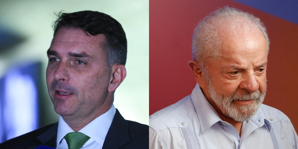 Flávio Bolsonaro e Lula