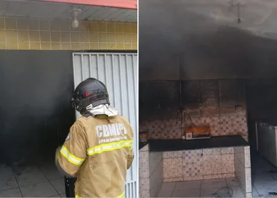 Fritadeira elétrica provoca incêndio em lanchonete na cidade de Oeiras