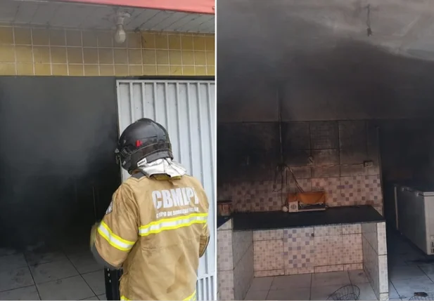 Fritadeira elétrica provoca incêndio em lanchonete na cidade de Oeiras