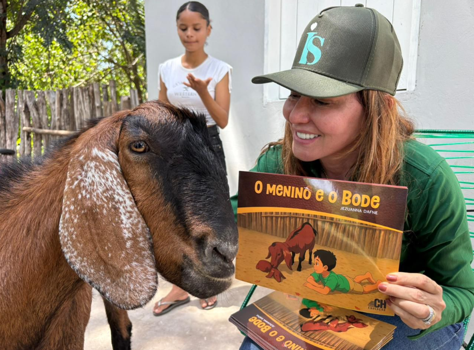 Ivanária Sampaio apoia lançamento do livro infantil "O Menino e o Bode"