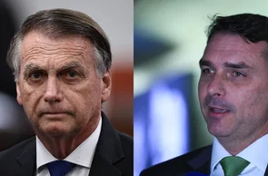 Jair Bolsonaro e Flávio Bolsonaro