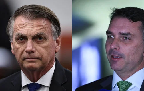 Jair Bolsonaro e Flávio Bolsonaro