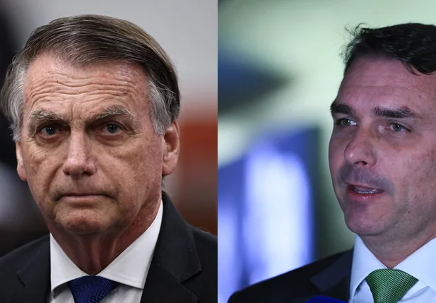 Jair Bolsonaro e Flávio Bolsonaro