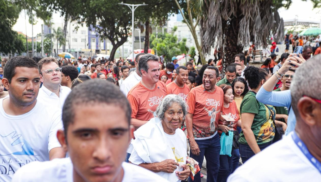 Joel e Ciro durante a procissão