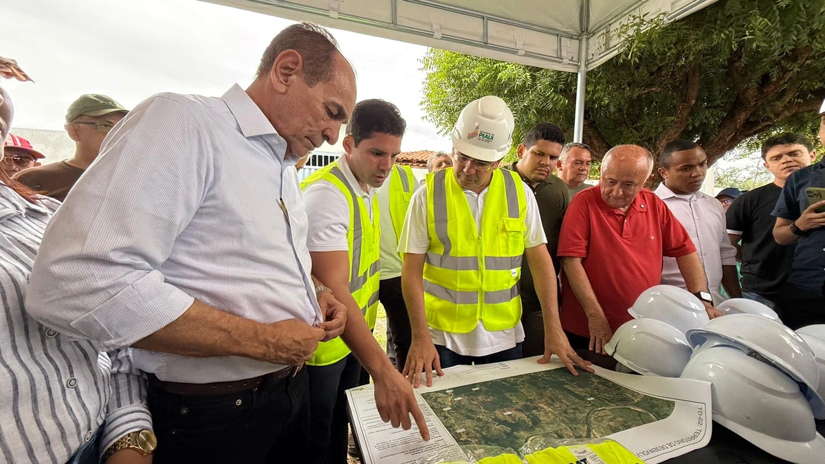 Leo Sobral e Governador Rafael Fonteles acompanhando obras