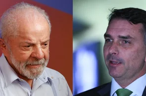 Lula e Flávio Bolsonaro