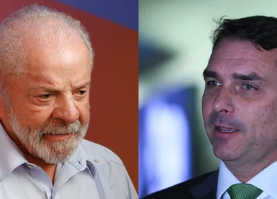 Lula e Flávio Bolsonaro