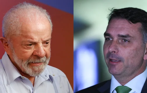 Lula e Flávio Bolsonaro