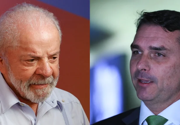 Lula e Flávio Bolsonaro