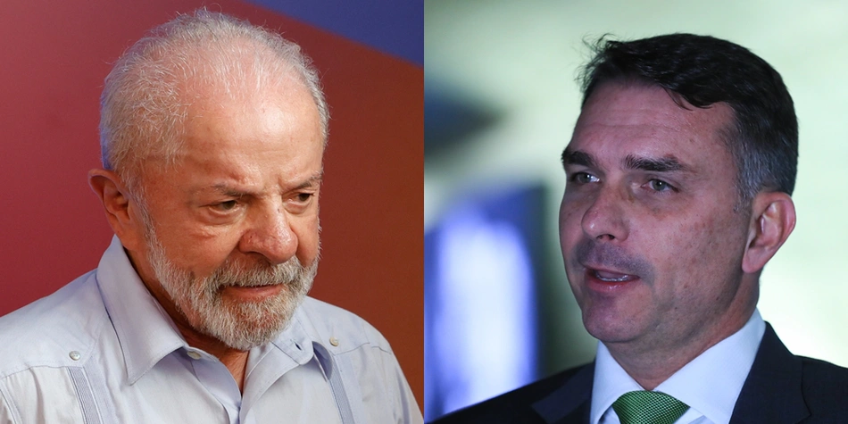Lula e Flávio Bolsonaro