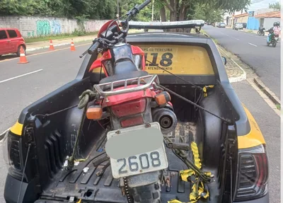Moto com registro de roubo recuperada