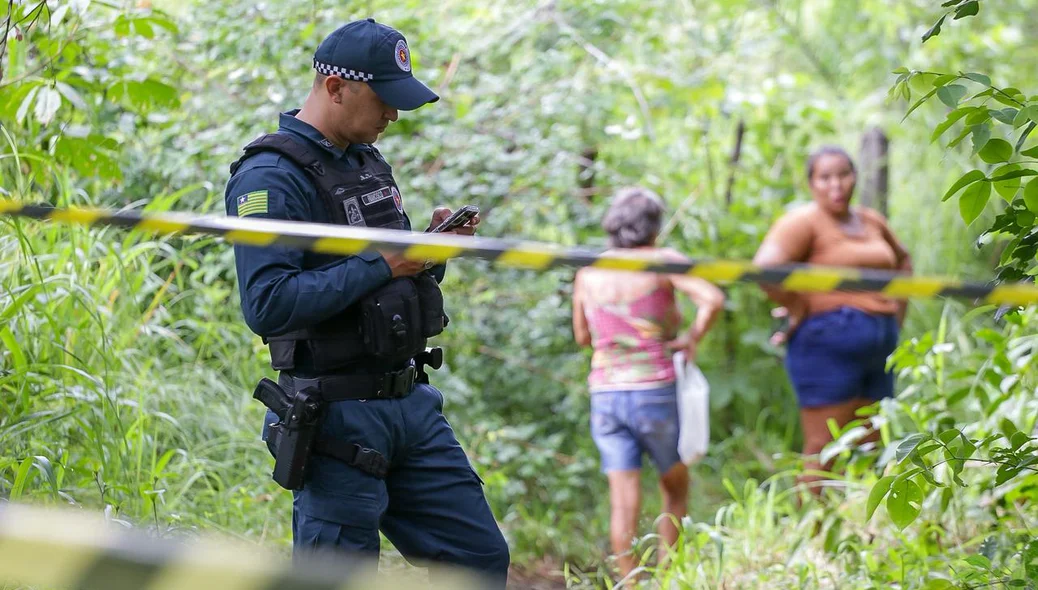 PM fez o isolamento da área para a realização da perícia