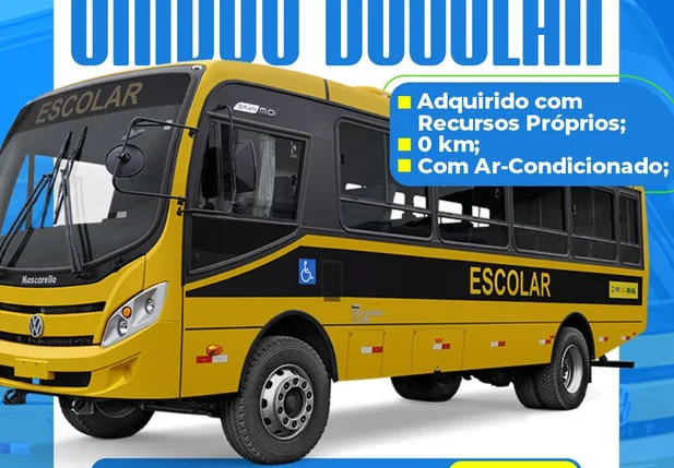 Prefeitura de Beneditinos entrega ônibus escolar 0 km adquirido com recursos próprios