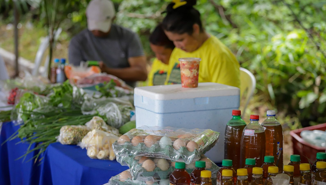 Produtos vendidos na feira do Câmara em Ação