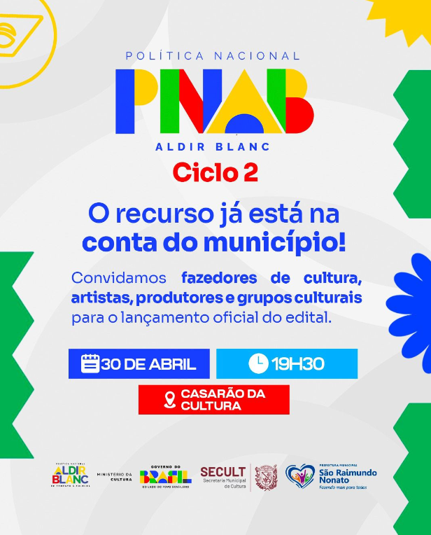 Recursos de incentivo à cultura da PNAB já estão na conta do município de São Raimundo Nonato
