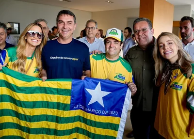 Tiago Junqueira com Flávio Bolsonaro