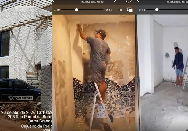Trabalhadores na obra