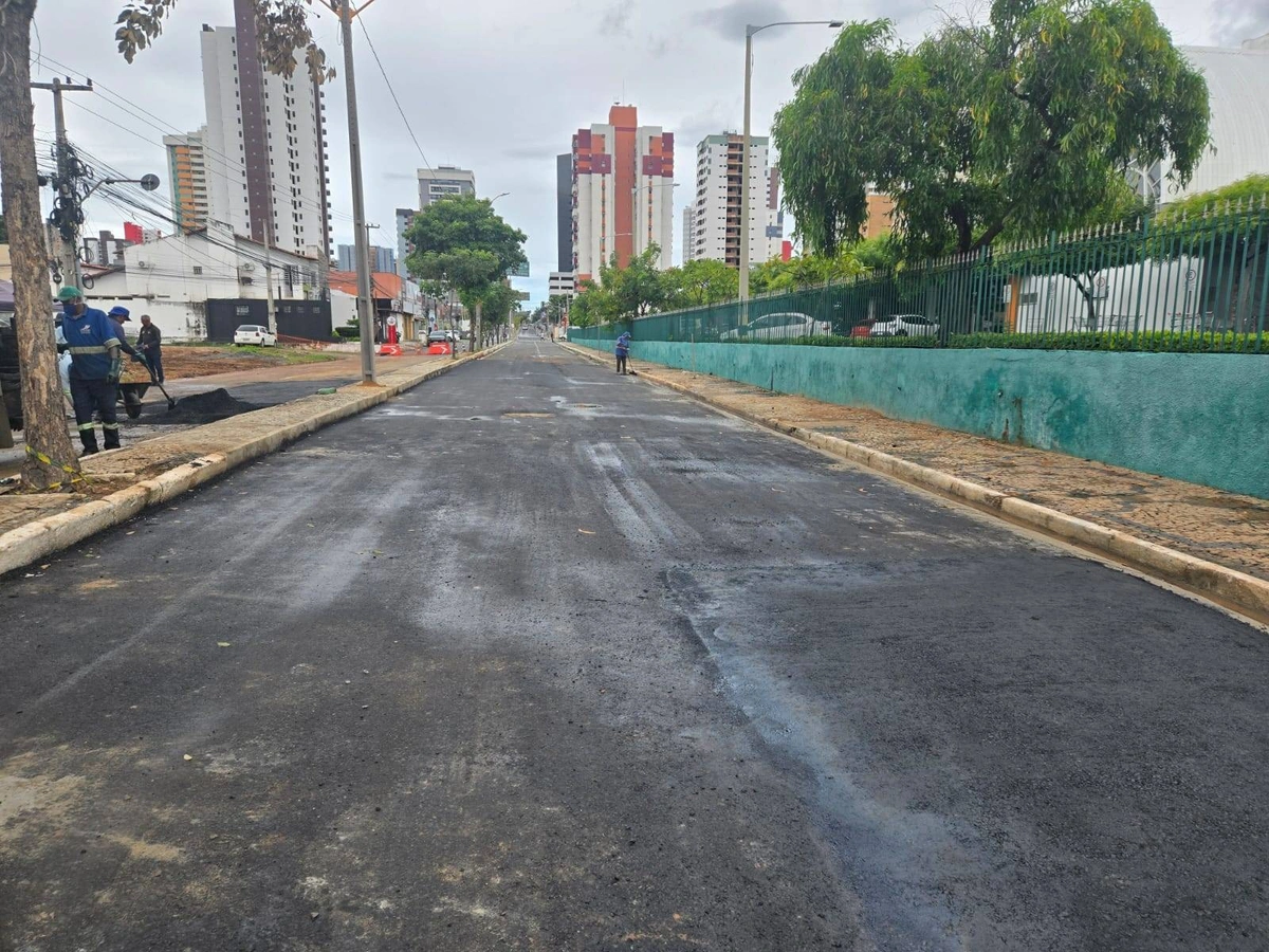Trecho liberado da Avenida Joquei Clube