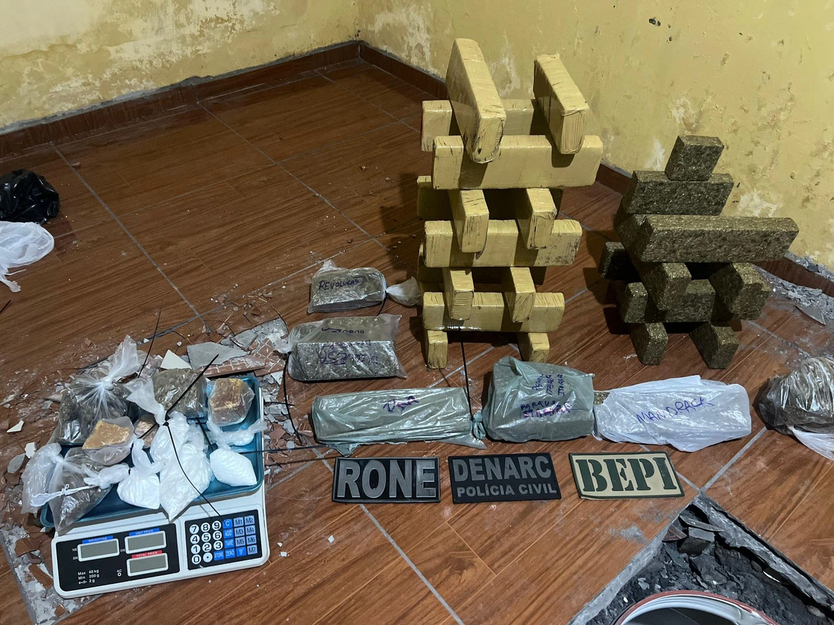 20 quilos de drogas foram apreendidos em uma casa na zona Norte de Teresina