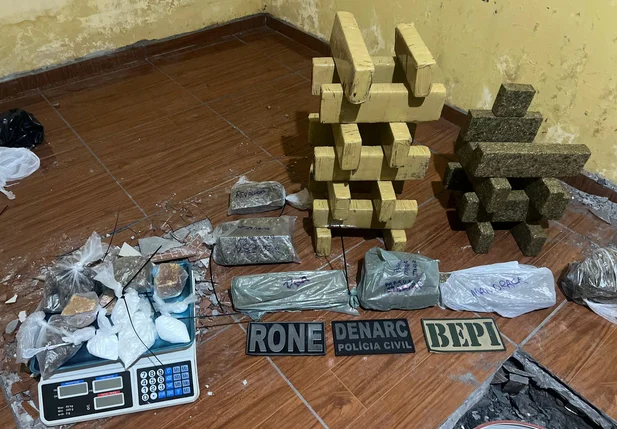 20 quilos de drogas foram apreendidos em uma casa na zona Norte de Teresina