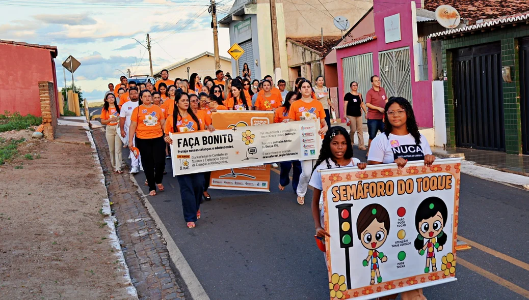 Ação de conscientização contra exploração de crianças e adolescentes