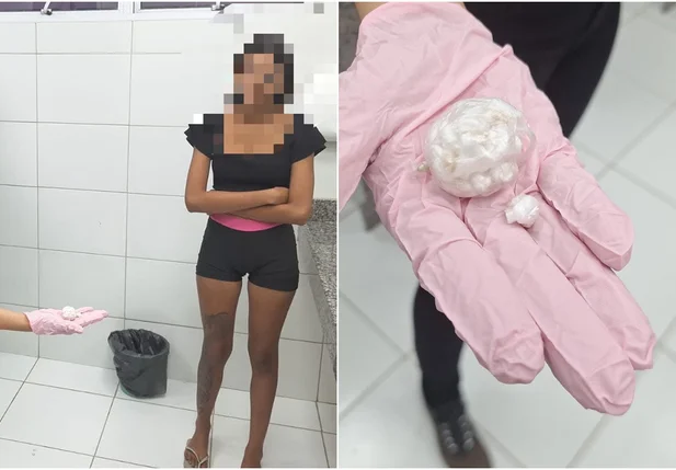 Adolescente estava com uma sacola cheia de pedras de crack