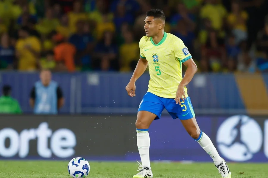 Casemiro marcou gol na vitória do Brasil