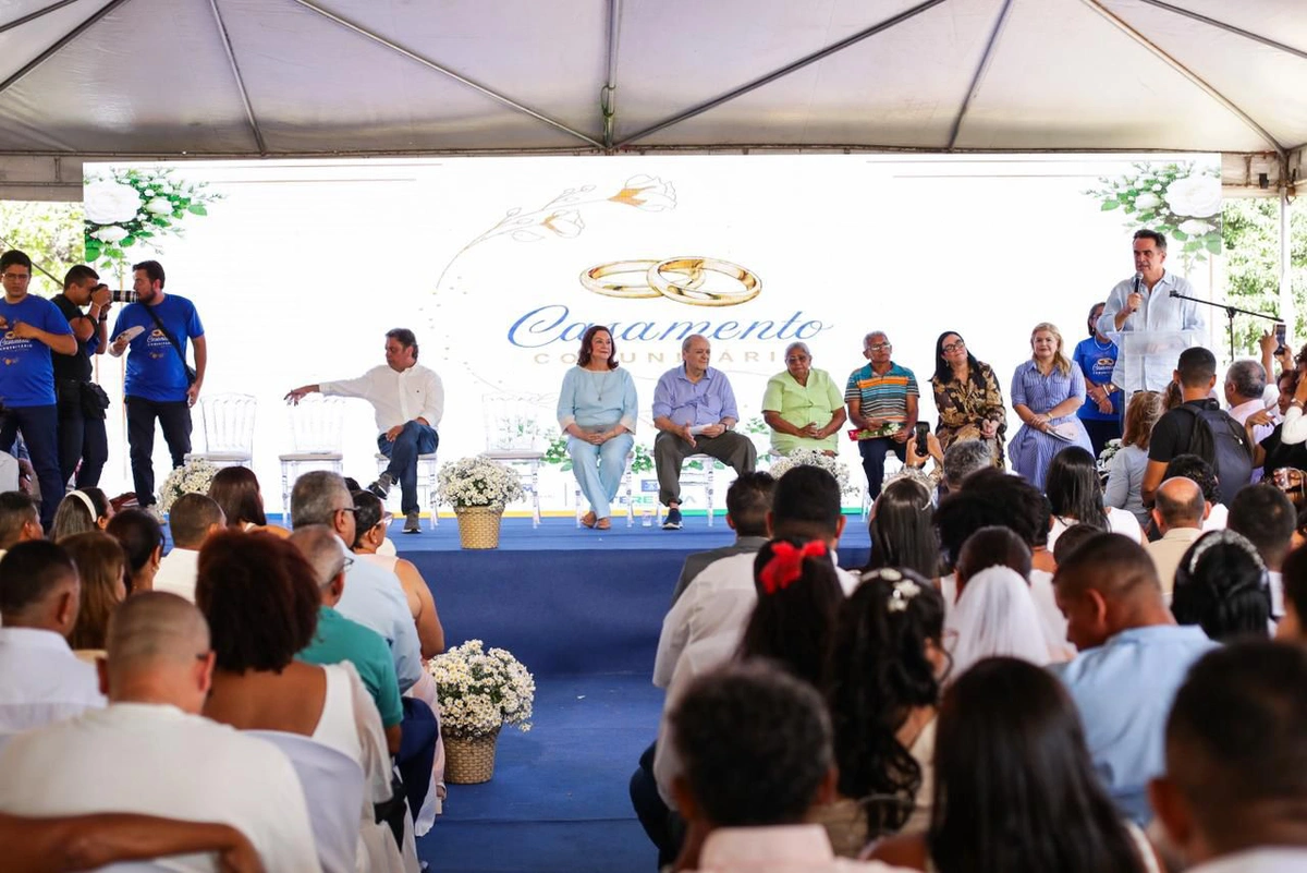 Ciro Nogueira e Joel Rodrigues no Casamento Comunitário