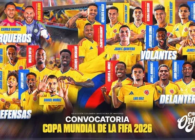 Colômbia anuncia convocados para a Copa do Mundo 2026