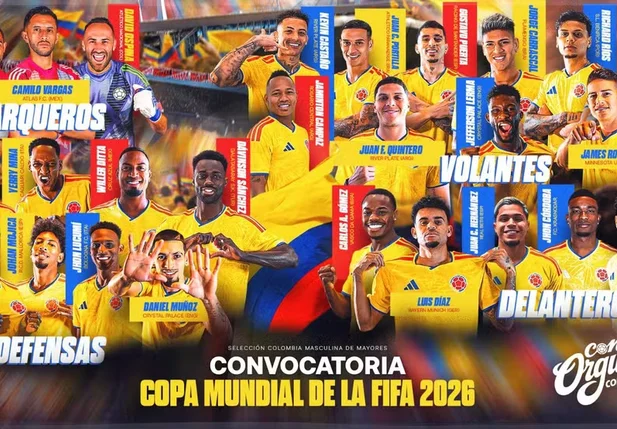 Colômbia anuncia convocados para a Copa do Mundo 2026