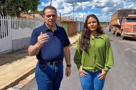 Deputado Gessivaldo visita obras de pavimentação em Bom Jesus com R$ 1 milhão em emendas