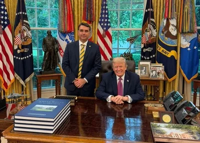 Flávio Bolsonaro e Donald Trump